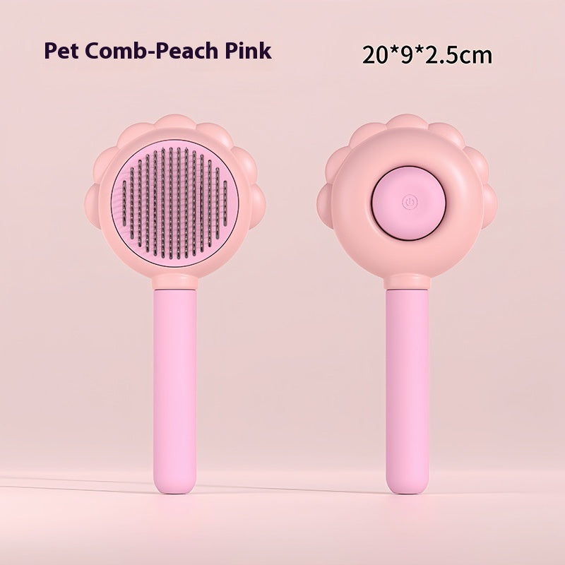 Self Cleaning Dog Brush with Spray for Easy Grooming