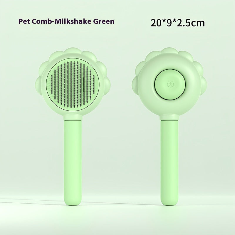 Self Cleaning Dog Brush with Spray for Easy Grooming