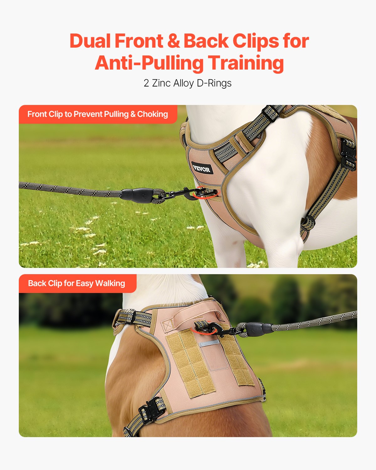 Adjustable Tactical Dog Harness for Large Dogs Easy Control Walks