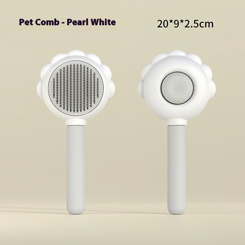 Self Cleaning Dog Brush with Spray for Easy Grooming