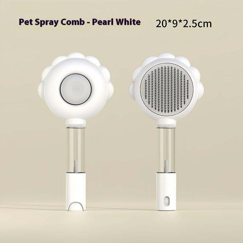 Self Cleaning Dog Brush with Spray for Easy Grooming