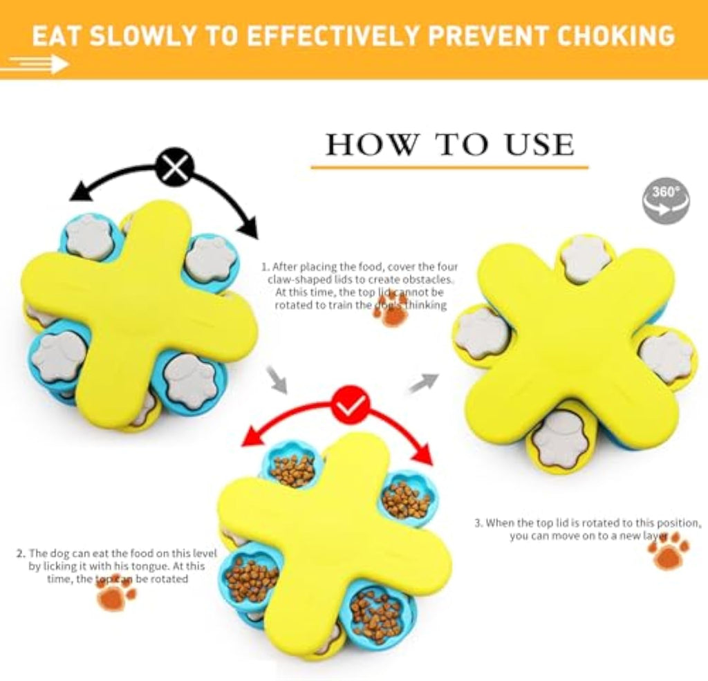 Interactive Dog Puzzle Feeder Toy for Smart Healthy Eating