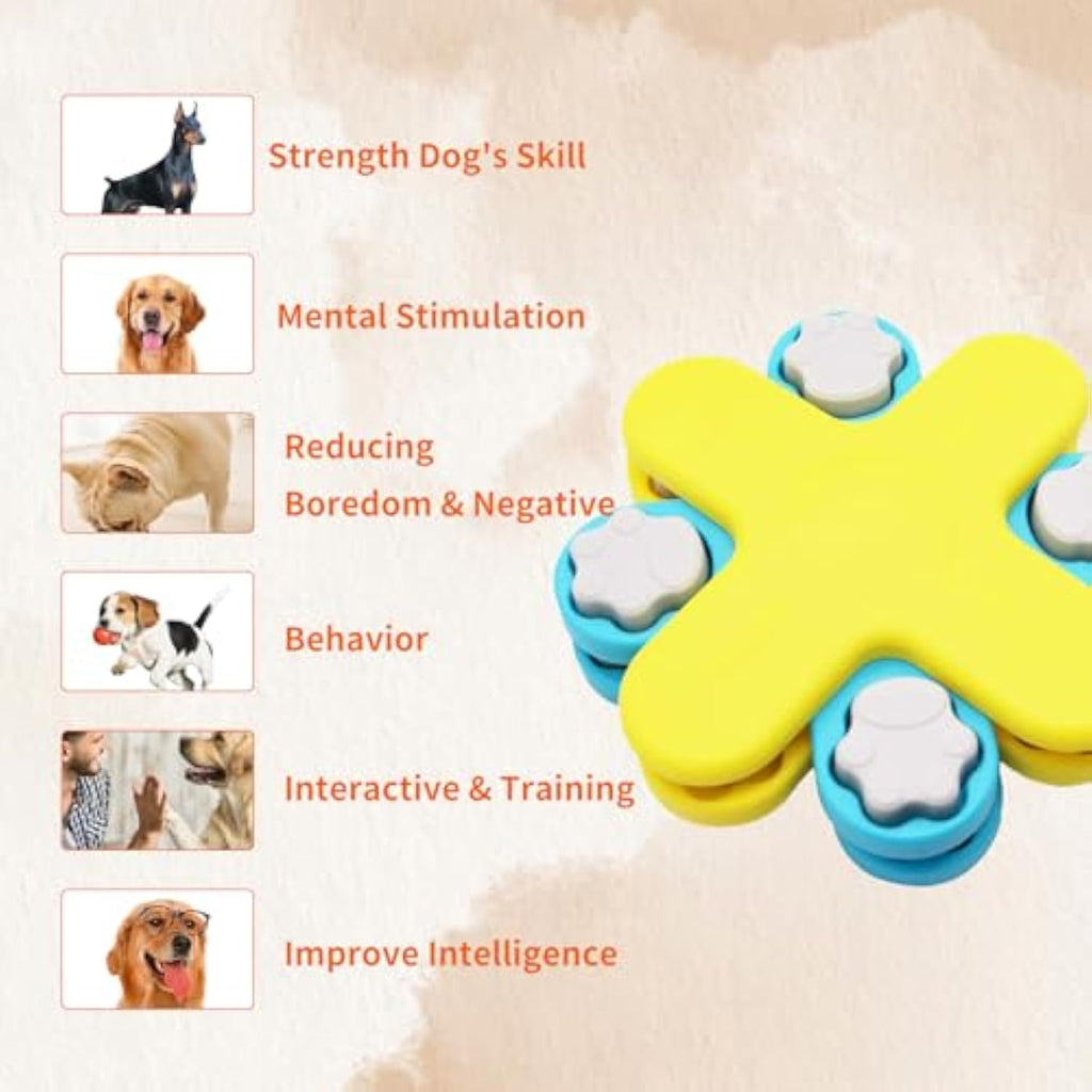 Interactive Dog Puzzle Feeder Toy for Smart Healthy Eating